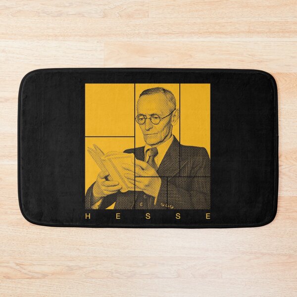 Item preview, Hermann Hesse halftone mondrian style portrait designed and sold by CMYKStudio.
