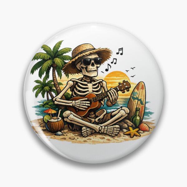 Item preview, Skeleton Playing Guitar on the Beach PNG, designed and sold by Wonza22yara.