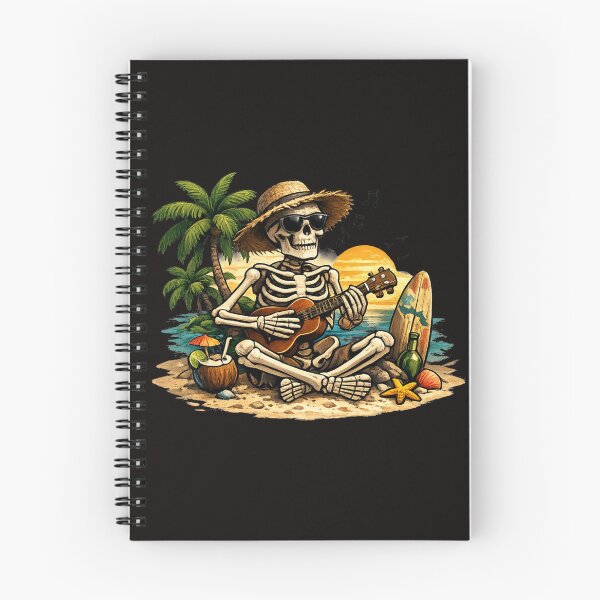 Item preview, Skeleton Playing Guitar on the Beach PNG, designed and sold by Wonza22yara.