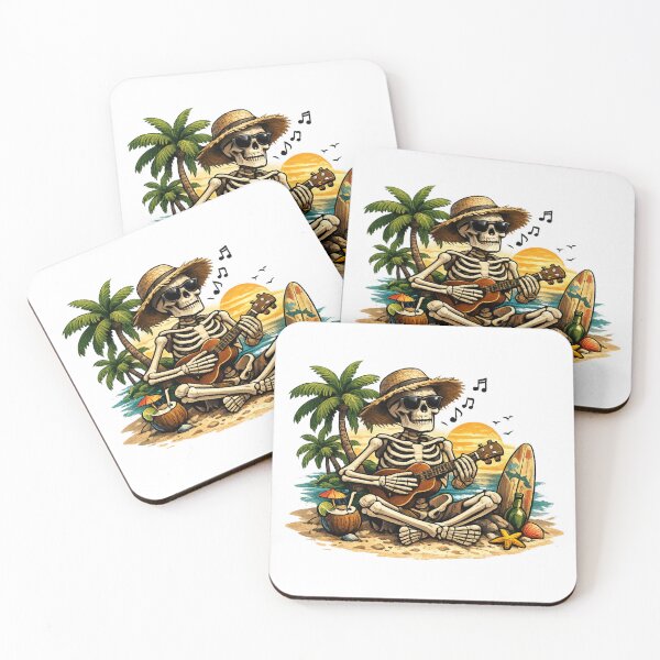 Item preview, Skeleton Playing Guitar on the Beach PNG, designed and sold by Wonza22yara.