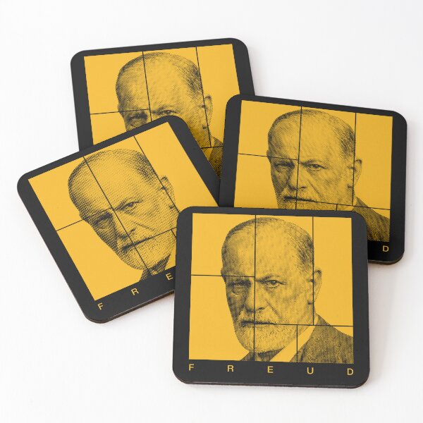 Item preview, Sigmund Freud halftone mondrian style portrait designed and sold by CMYKStudio.