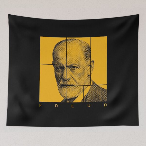 Item preview, Sigmund Freud halftone mondrian style portrait designed and sold by CMYKStudio.