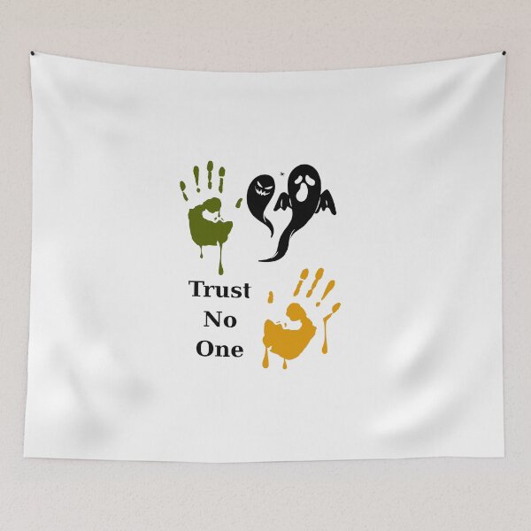 Item preview, Trust No One Spooky Ghost Horror Graphic designed and sold by MariaPCMaria.