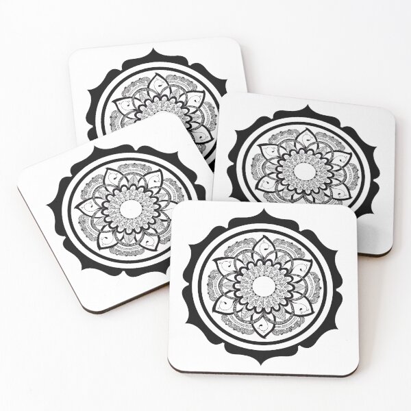 Item preview, Intricate Black and White Floral Lace Mandala designed and sold by Natashalovesart.