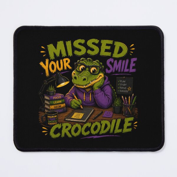 Item preview, Missed Your Smile Crocodile A Fun Design For Kids and School designed and sold by DarkRelicStudio.