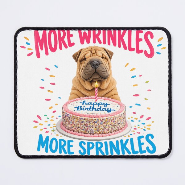 Item preview, Funny Shar-Pei dog happy birthday cake designed and sold by LavIsInTheAir.