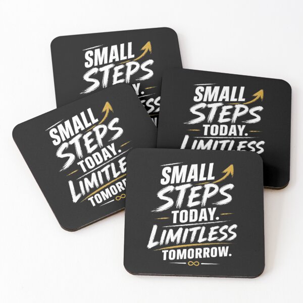 Item preview, Small Steps Today Limitless Tomorrow | Motivational Typography Design designed and sold by v6ziix.
