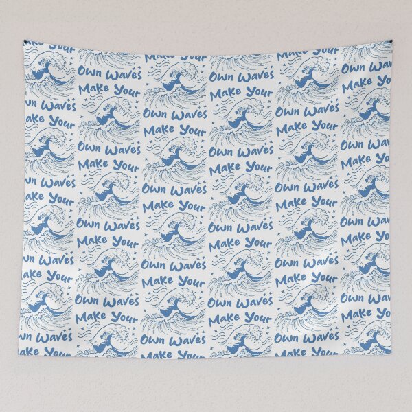 Item preview, Make Your Own Waves – Blue Ocean Crashing Wave Design designed and sold by THROUGH-LIFE.
