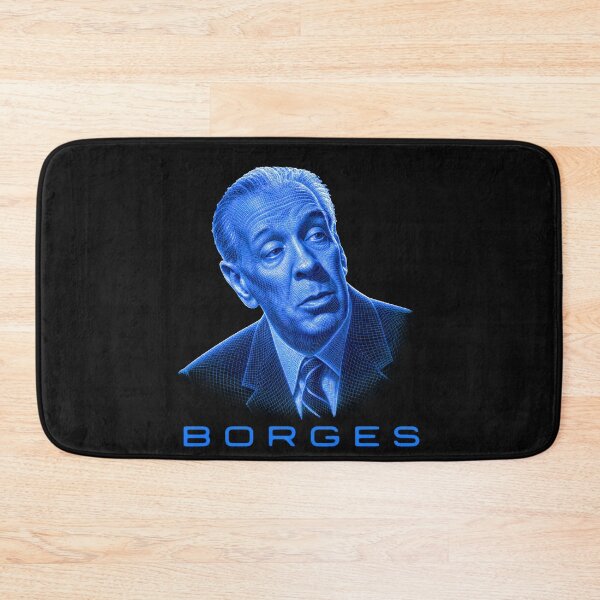 Item preview, Jorge Luis Borges neon wireframe style portrait designed and sold by CMYKStudio.