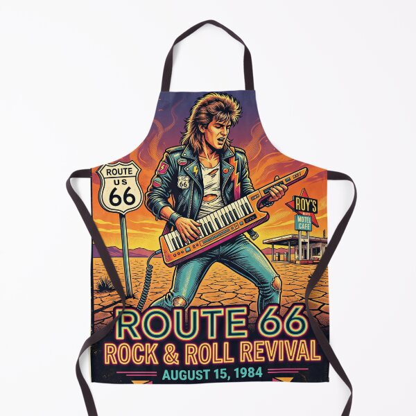 Item preview, ROUTE 66 Rock and Roll Revival 1984 Keytar Concert Poster designed and sold by RAMIX-Y2K.