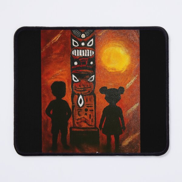 Item preview, Tribal pole by Charlotte VanRoss designed and sold by Charlotte VanRoss fine art.
