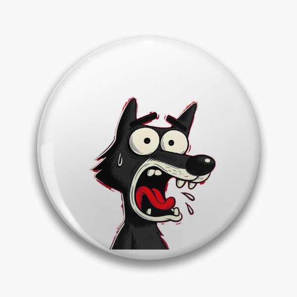 Item preview, Shocked Black Wolf Cartoon designed and sold by galiatmatamu1.