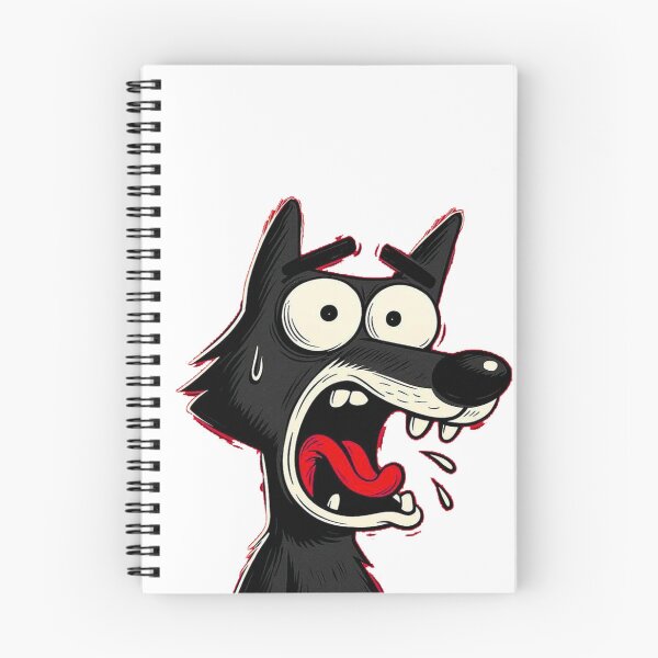 Item preview, Shocked Black Wolf Cartoon designed and sold by galiatmatamu1.