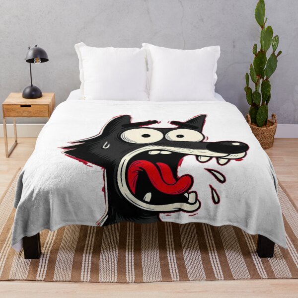 Item preview, Shocked Black Wolf Cartoon designed and sold by galiatmatamu1.