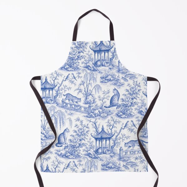 Item preview, Chinoiserie Cat Garden Seamless Pattern | Blue and White Porcelain Cat Pattern designed and sold by StickyGuys.