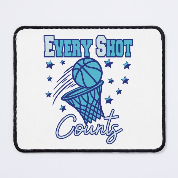 Item preview, Every Shot Counts – Teal & Navy Varsity Basketball Design designed and sold by THROUGH-LIFE.