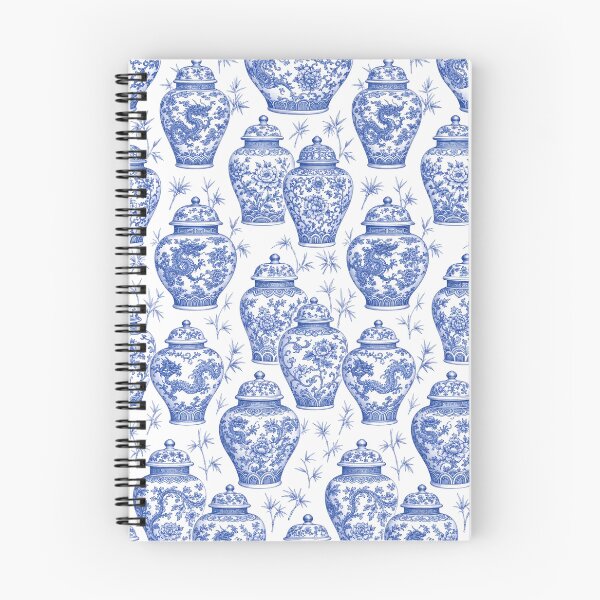 Item preview, Chinoiserie Ginger Jars Seamless Pattern | Blue and White Porcelain Grandmillennial designed and sold by StickyGuys.