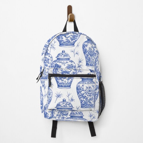 Item preview, Chinoiserie Ginger Jars Seamless Pattern | Blue and White Porcelain Grandmillennial designed and sold by StickyGuys.