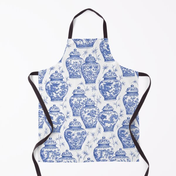 Item preview, Chinoiserie Ginger Jars Seamless Pattern | Blue and White Porcelain Grandmillennial designed and sold by StickyGuys.