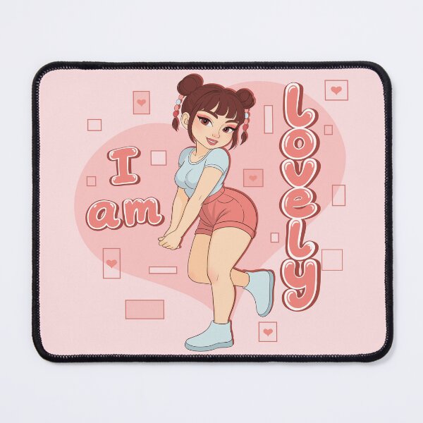 Item preview, I Am Lovely – Cute Kawaii Girl in Pink designed and sold by IMYNO.
