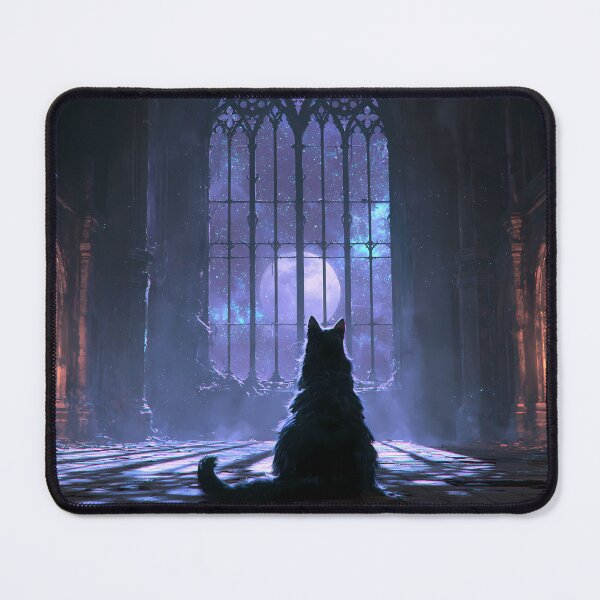 Item preview, Witchy Cat Silhouette Gothic Window Moonlight designed and sold by FrostyFrisby.