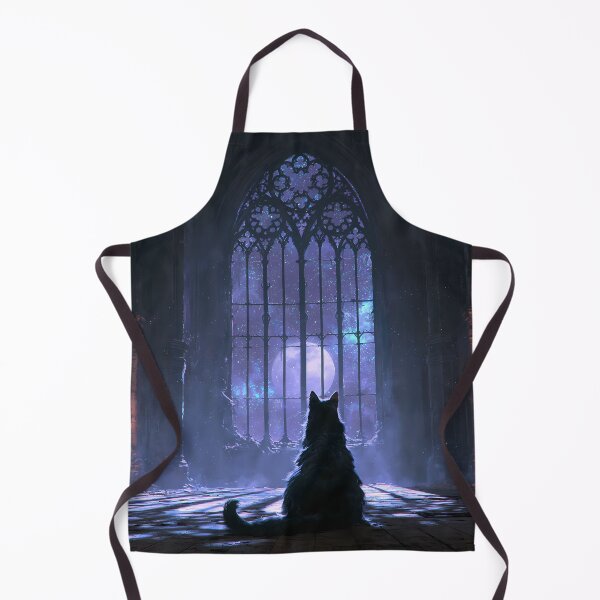 Item preview, Witchy Cat Silhouette Gothic Window Moonlight designed and sold by FrostyFrisby.