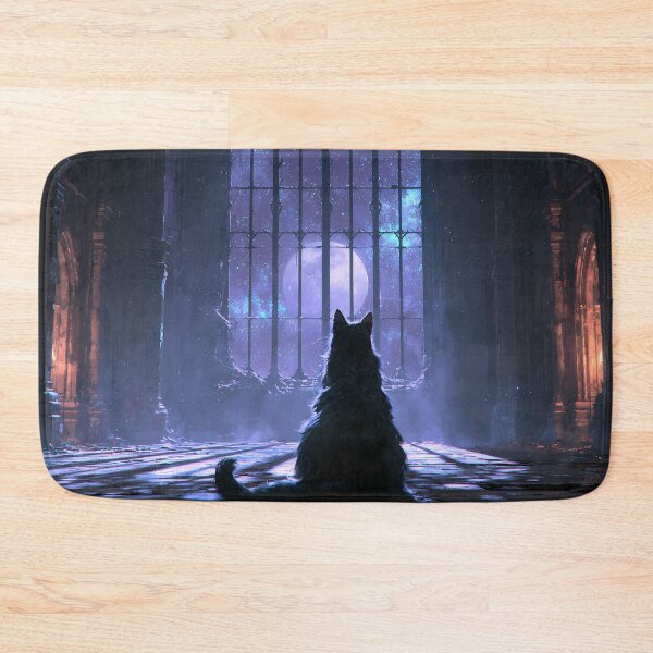Item preview, Witchy Cat Silhouette Gothic Window Moonlight designed and sold by FrostyFrisby.