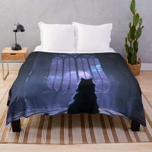 Item preview, Witchy Cat Silhouette Gothic Window Moonlight designed and sold by FrostyFrisby.