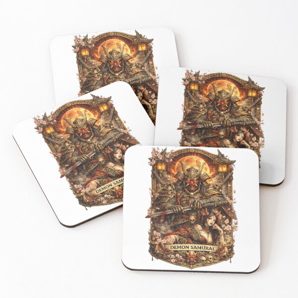 Item preview, Japanese Demon Samurai Shogun and Geisha Fantasy Art designed and sold by Mohamedeinoo.