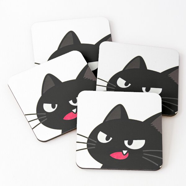 Item preview, Cute Mischievous Black Cat Cartoon designed and sold by galiatmatamu1.