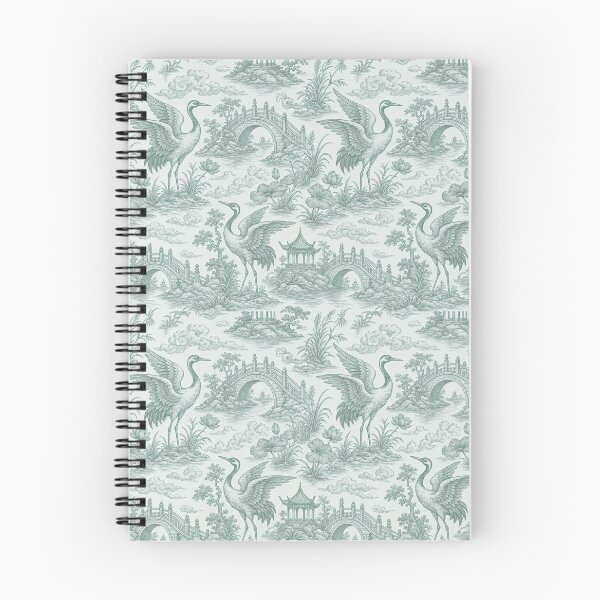 Item preview, Green Chinoiserie Crane Seamless Pattern | Jade Celadon Grandmillennial Pattern designed and sold by StickyGuys.