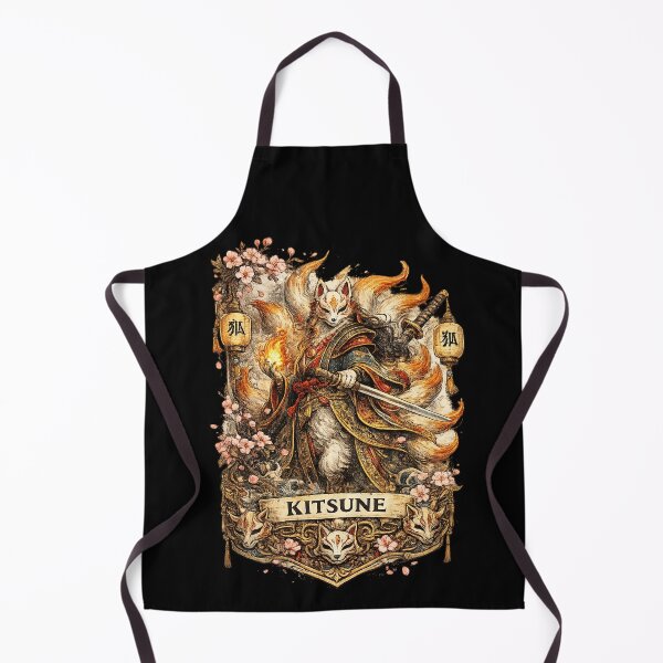 Item preview, Mythical Japanese Kitsune Nine Tailed Fox Samurai Art designed and sold by Mohamedeinoo.