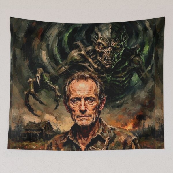 Item preview, Pumpkinhead Cult Horror Fine Art Tribute designed and sold by Art's Diner.
