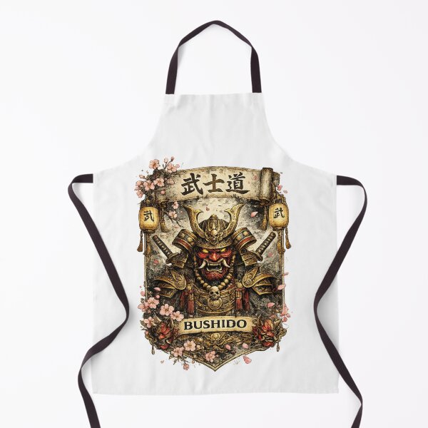 Item preview, Japanese Bushido Code Samurai Warrior Oni Mask Art designed and sold by Mohamedeinoo.