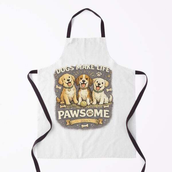 Item preview, Dogs Make Life Pawsome | Cute Dog Lover Vintage T-Shirt designed and sold by ✨ Daily Vibe Studio ✨.