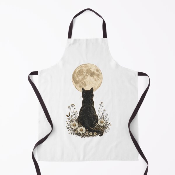 Item preview, Black Cat, Moon, Flowers, Meadow. designed and sold by T shirts Collective.