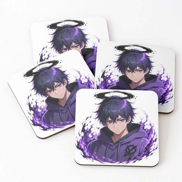 Item preview, Shadow Aura Anime Boy Sticker | Original Dark Fantasy Character designed and sold by MeowLoka ⭐⭐⭐⭐.