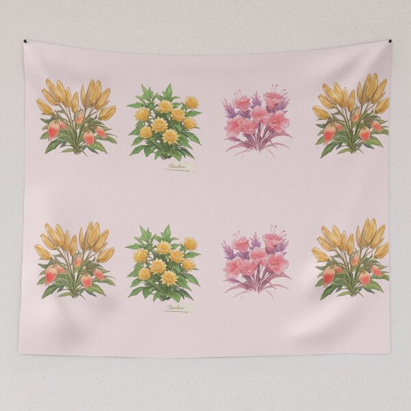 Item preview, Vintage Botanical Wildflower Trio - Cottagecore Watercolor Floral Bouquet Set designed and sold by BLUESKY11a.