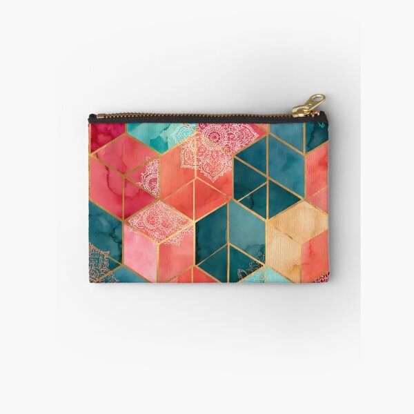 Item preview, Boho Pattern Colorful Hexagon Patchwork Cubes designed and sold by FrostyFrisby.