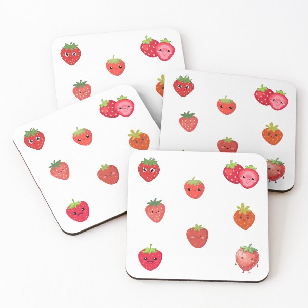 Item preview, Cute Happy Strawberries   designed and sold by silviaol.