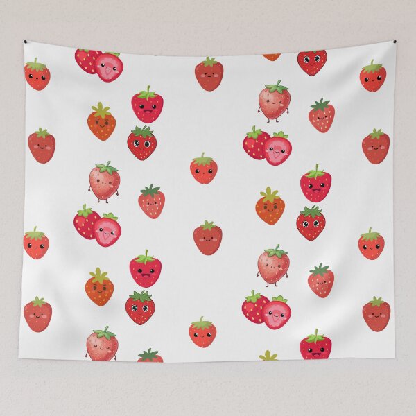 Item preview, Cute Happy Strawberries   designed and sold by silviaol.
