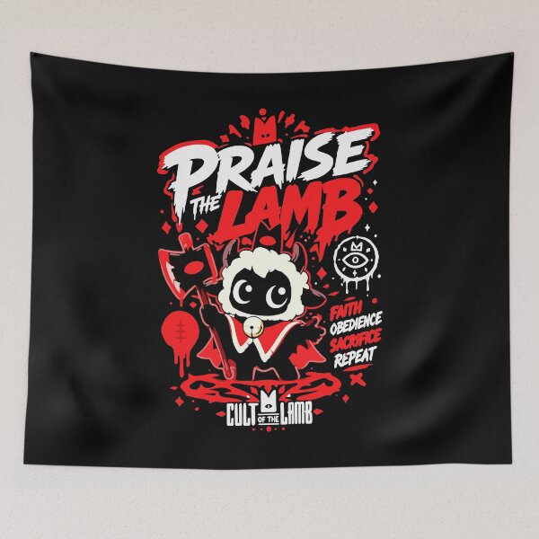 Item preview, Cult Of The Lamb - The Lamb - Praise The Lamb - Faith Obedience Sacrifice Repeat designed and sold by a2ungugu.
