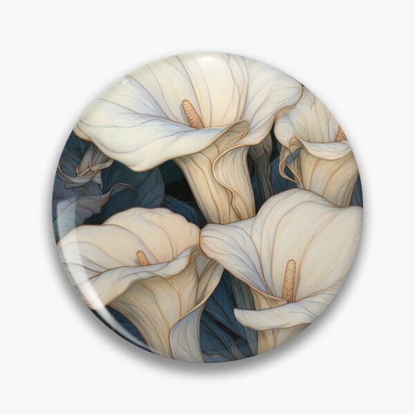 Item preview, Ivory Whispers in Midnight Blue designed and sold by bloorose.