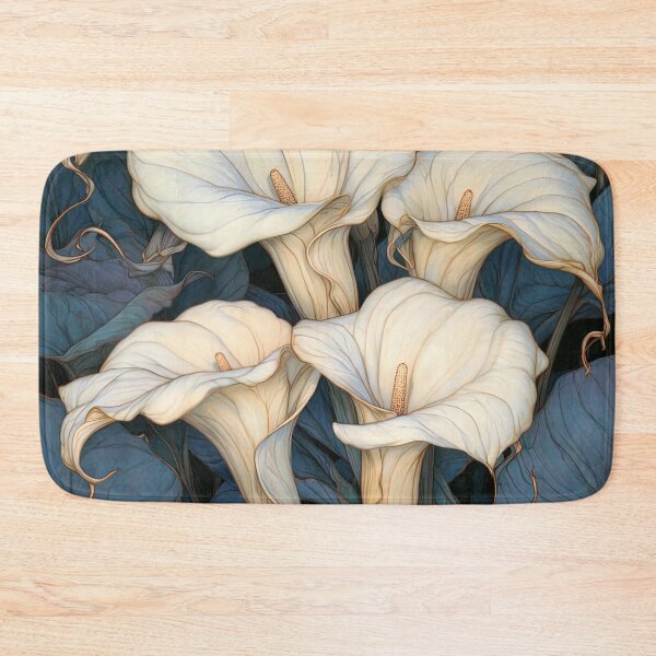 Item preview, Ivory Whispers in Midnight Blue designed and sold by bloorose.