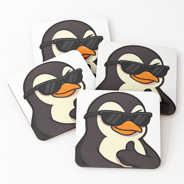 Item preview, Cartoon Penguin with Sunglasses and Thumbs Up designed and sold by galiatmatamu1.