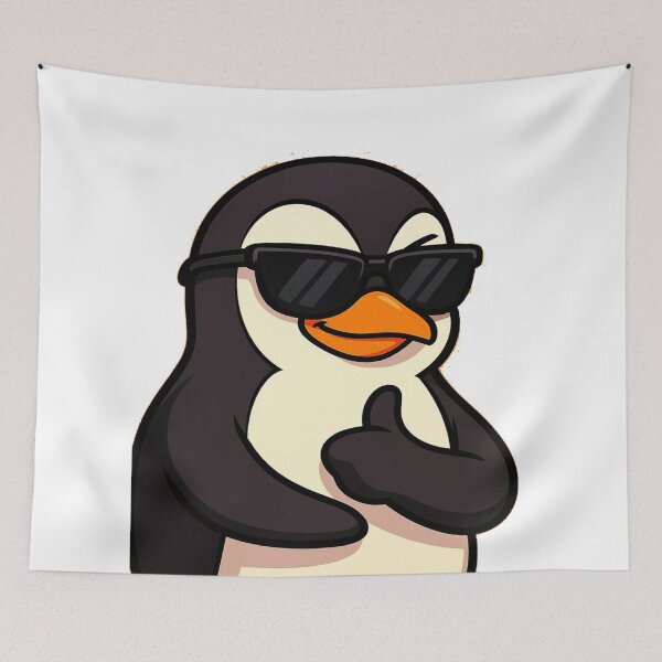 Item preview, Cartoon Penguin with Sunglasses and Thumbs Up designed and sold by galiatmatamu1.