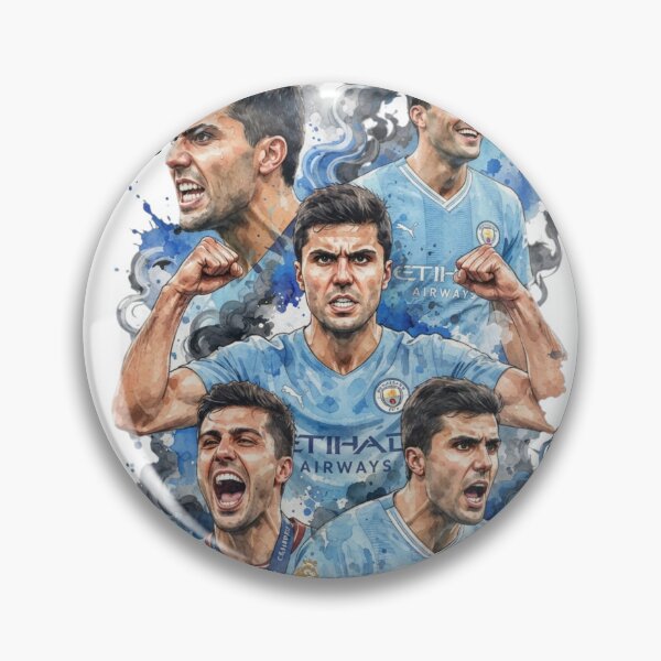 Item preview, Rodri Manchester City Watercolor Tribute Football designed and sold by annaarthk.