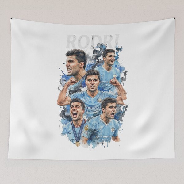 Item preview, Rodri Manchester City Watercolor Tribute Football designed and sold by annaarthk.