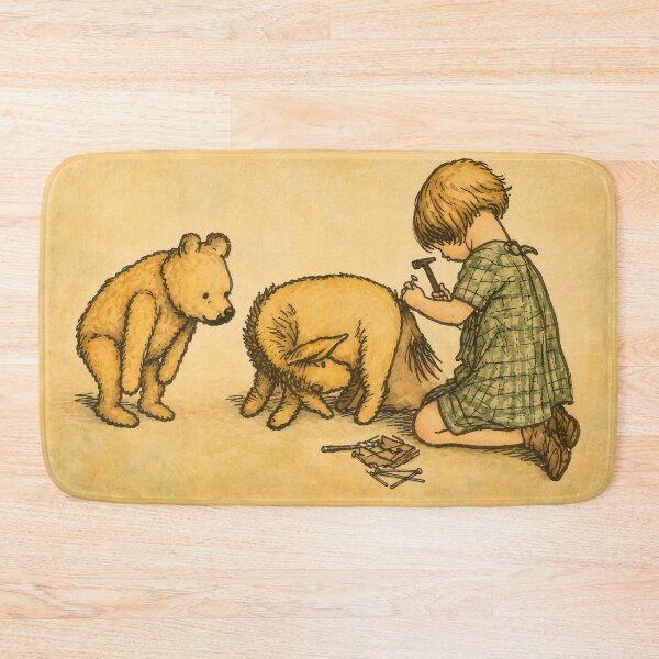 Item preview, Winnie the Pooh Vintage Storybook Repair Scene Wall Art for Nursery designed and sold by RickE.