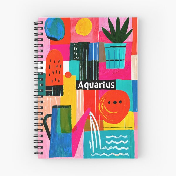 Item preview, Aquarius Zodiac Vision in Bold Geometric Colors with Contemporary Celestial Astrology Wall Art designed and sold by OlfactoART Studio.